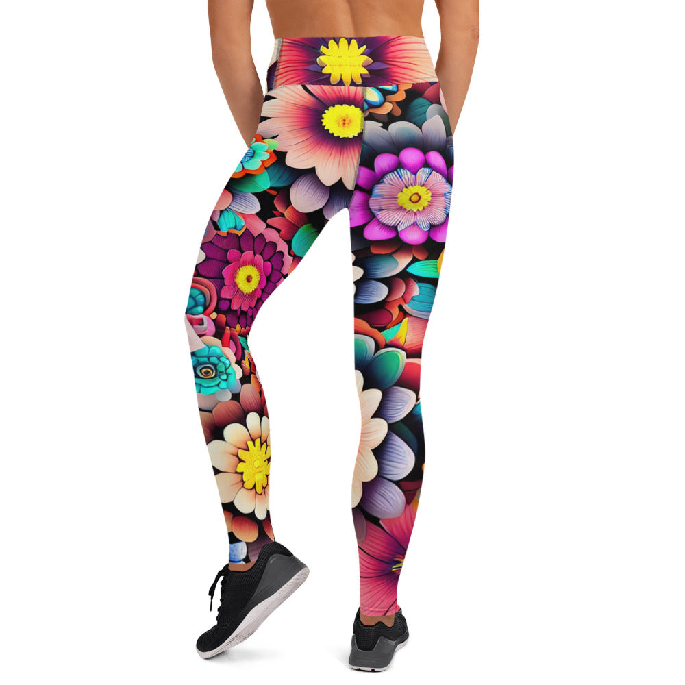 DMV 0515 Floral Yoga Leggings