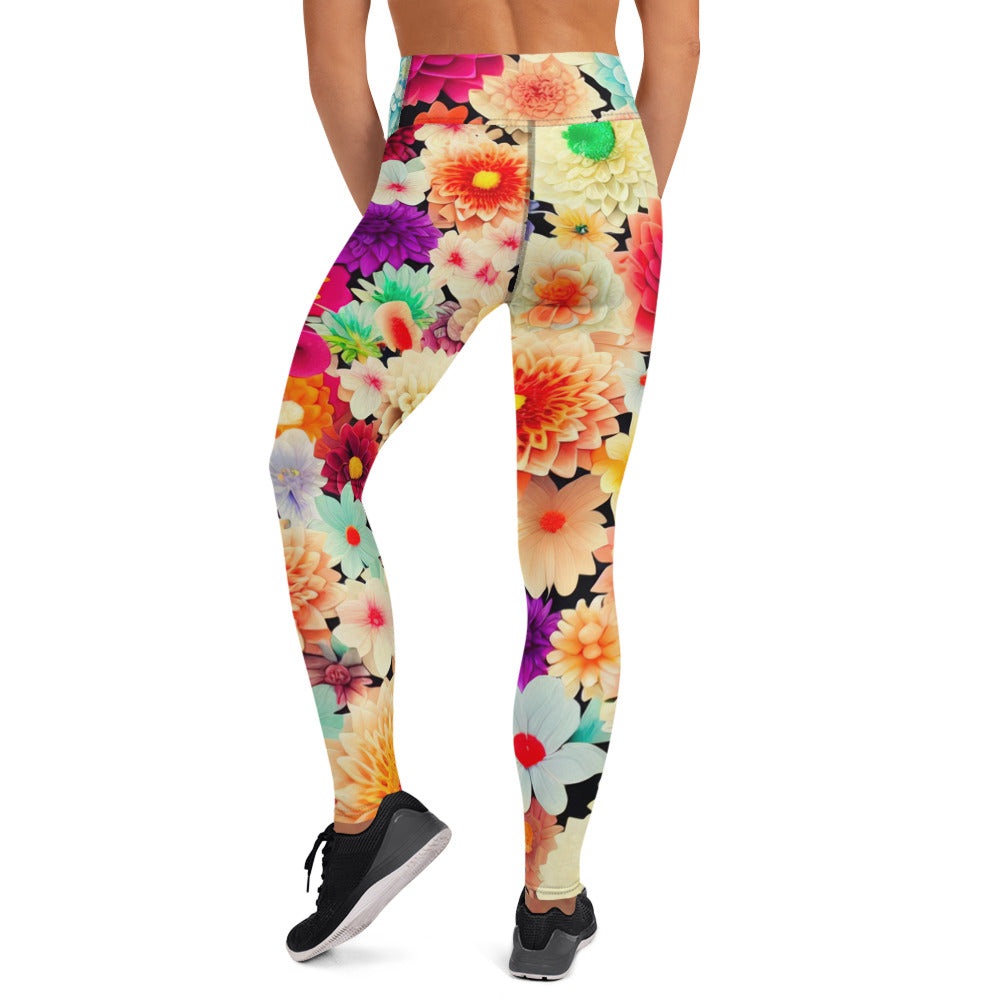 DMV 0424 Floral Yoga Leggings