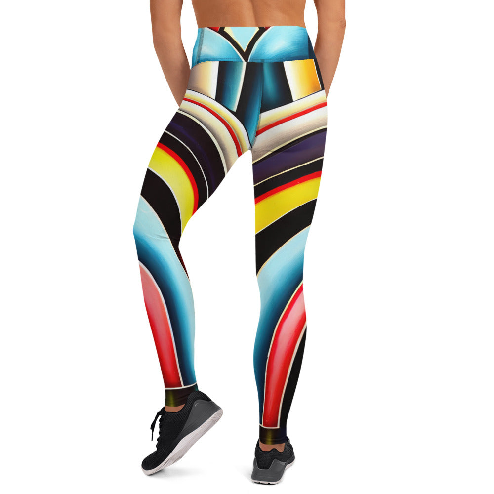 DMV 1735 Retro Art Yoga Leggings