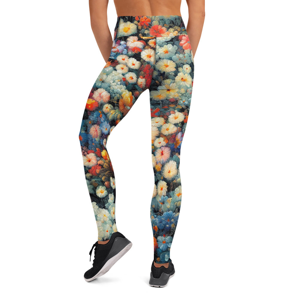 DMV 1471 Floral Yoga Leggings