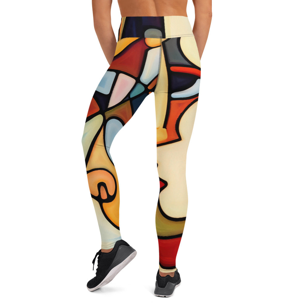 DMV 1270 Retro Art Yoga Leggings