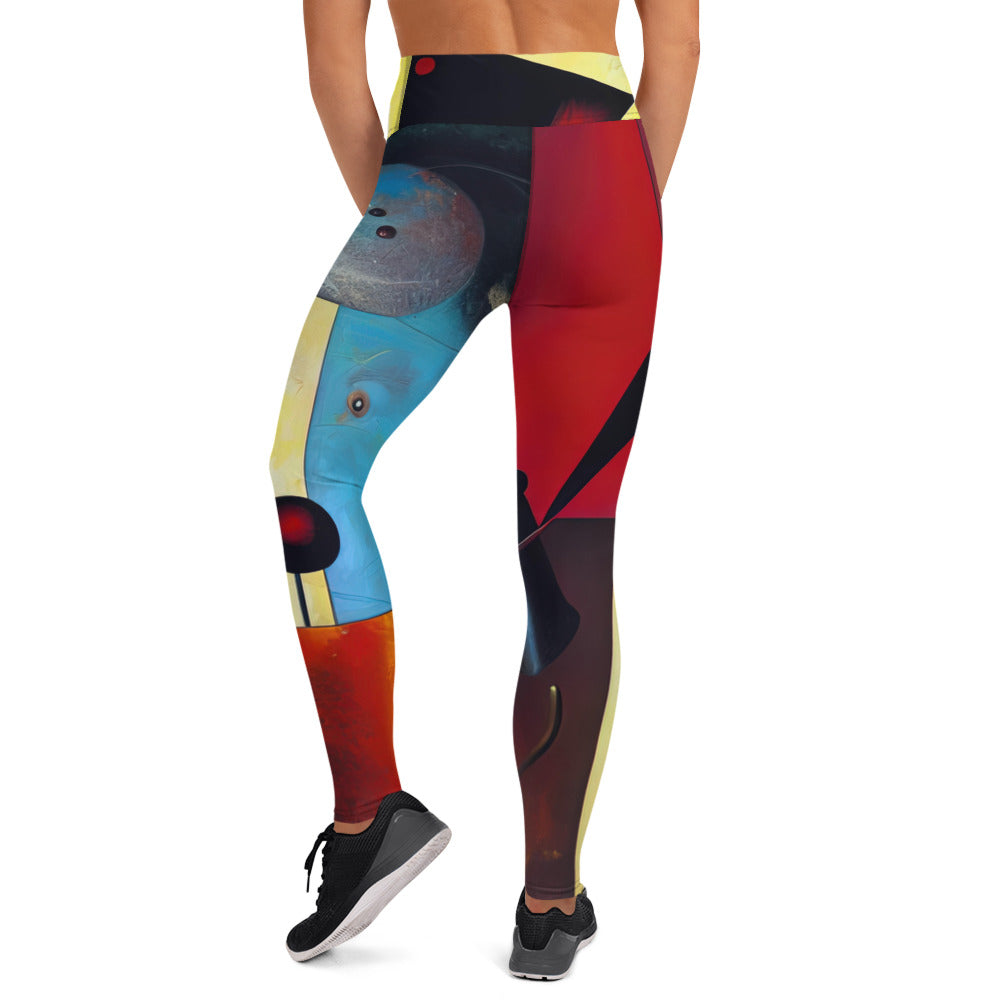 DMV 2040 Retro Art Yoga Leggings