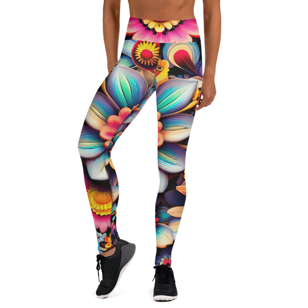 DMV 0219 Floral Yoga Leggings