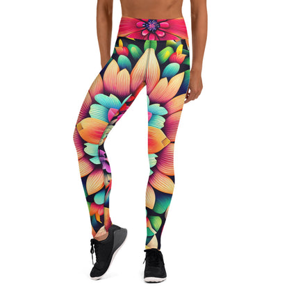 DMV 0020 Floral Yoga Leggings