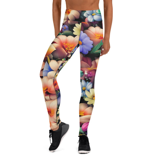 DMV 0043 Floral Yoga Leggings