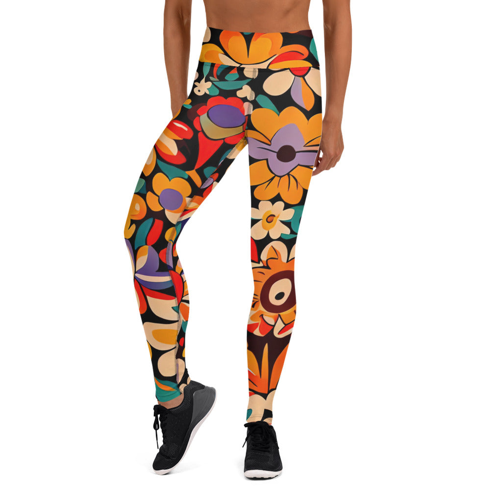 DMV 0029 Floral Yoga Leggings