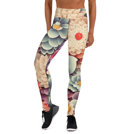 DMV 0031 Floral Yoga Leggings