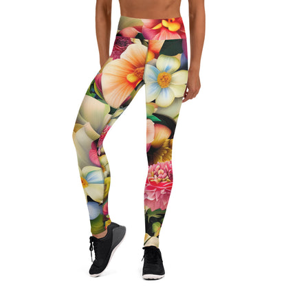 DMV 0088 Floral Yoga Leggings