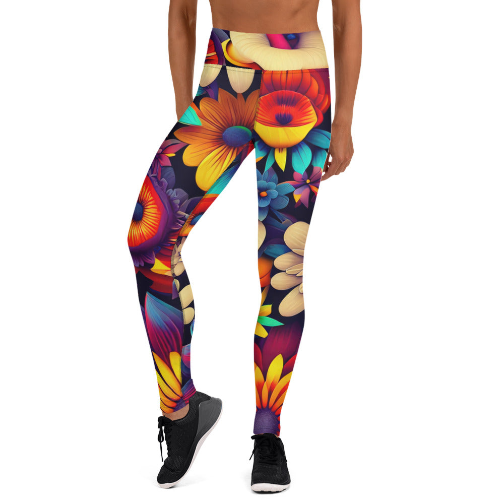 DMV 0080 Floral Yoga Leggings