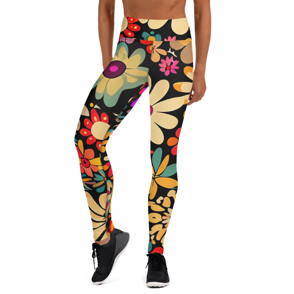 DMV 0101 Floral Yoga Leggings