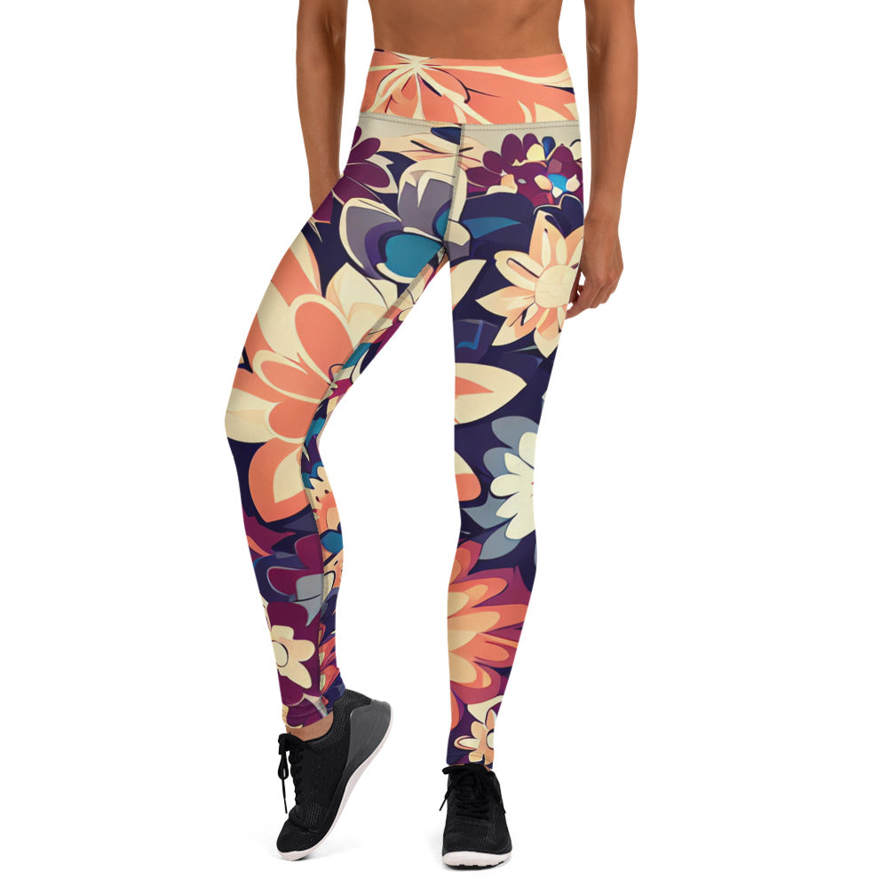 DMV 0253 Floral Yoga Leggings