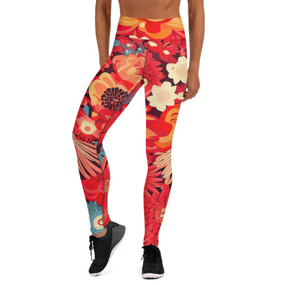 DMV 0105 Floral Yoga Leggings