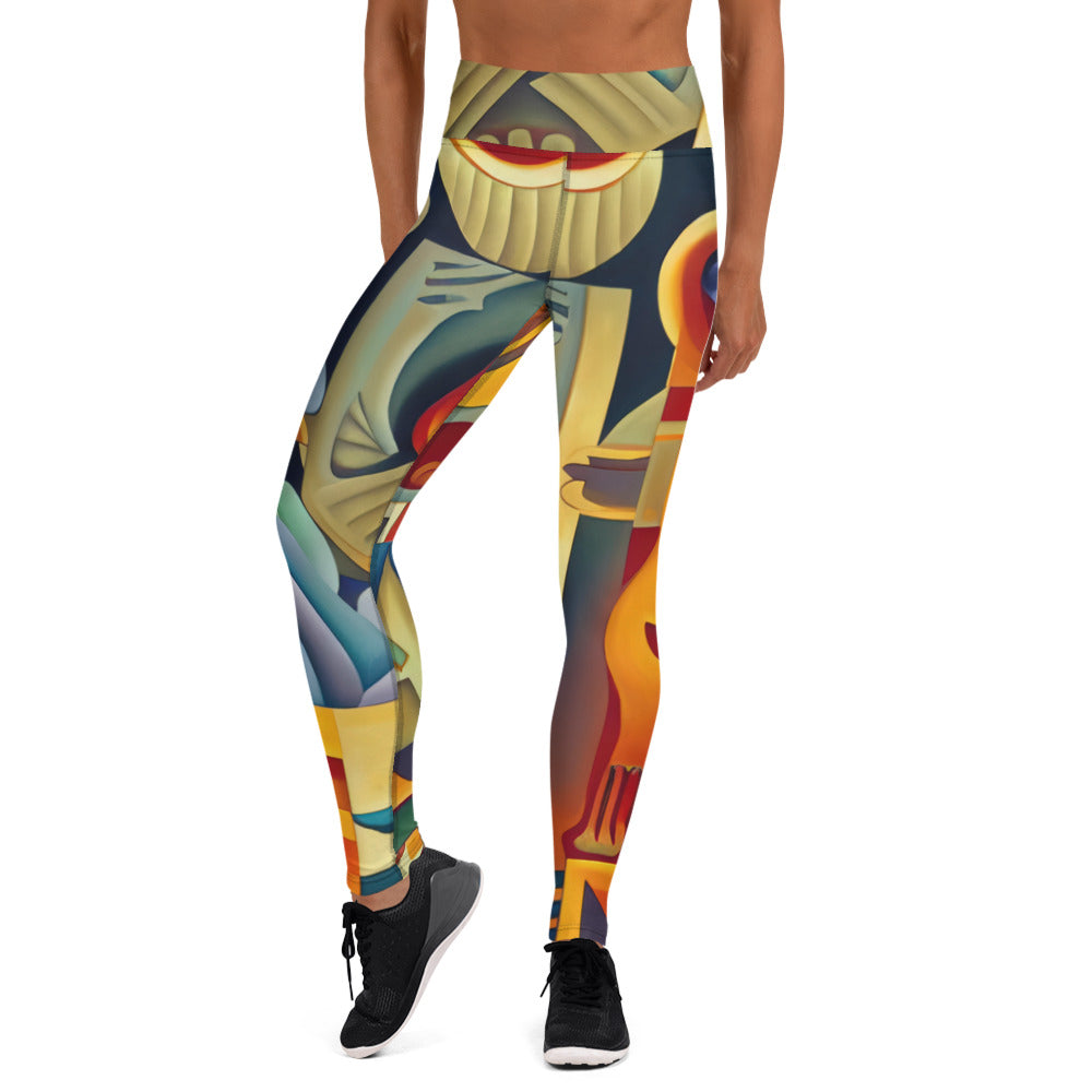 DMV 0237 Retro Art Yoga Leggings