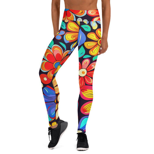 DMV 0257 Floral Yoga Leggings