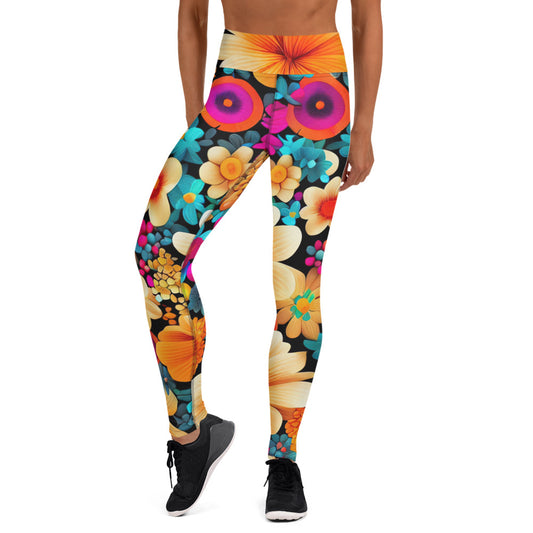 DMV 0259 Floral Yoga Leggings