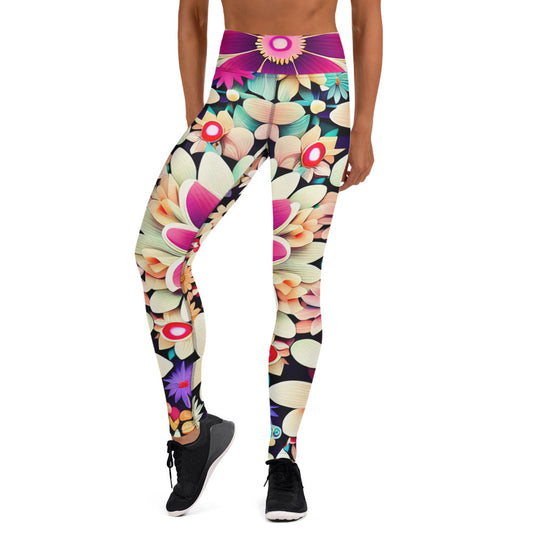 DMV 0307 Floral Yoga Leggings