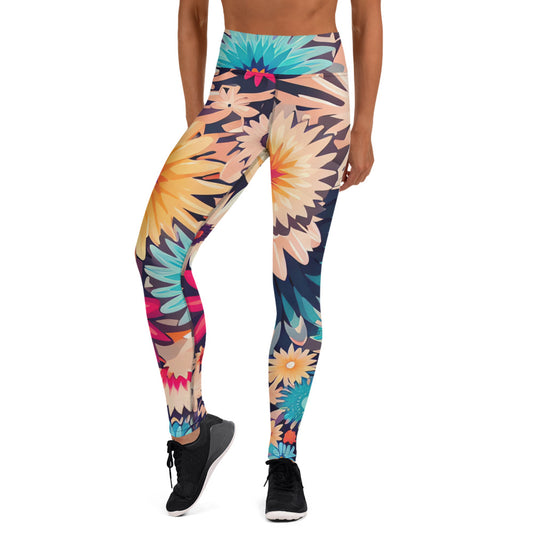 DMV 0404 Floral Yoga Leggings