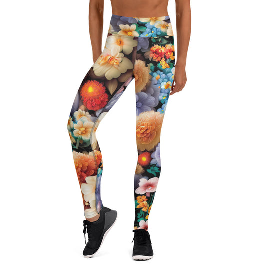 DMV 0302 Floral Yoga Leggings