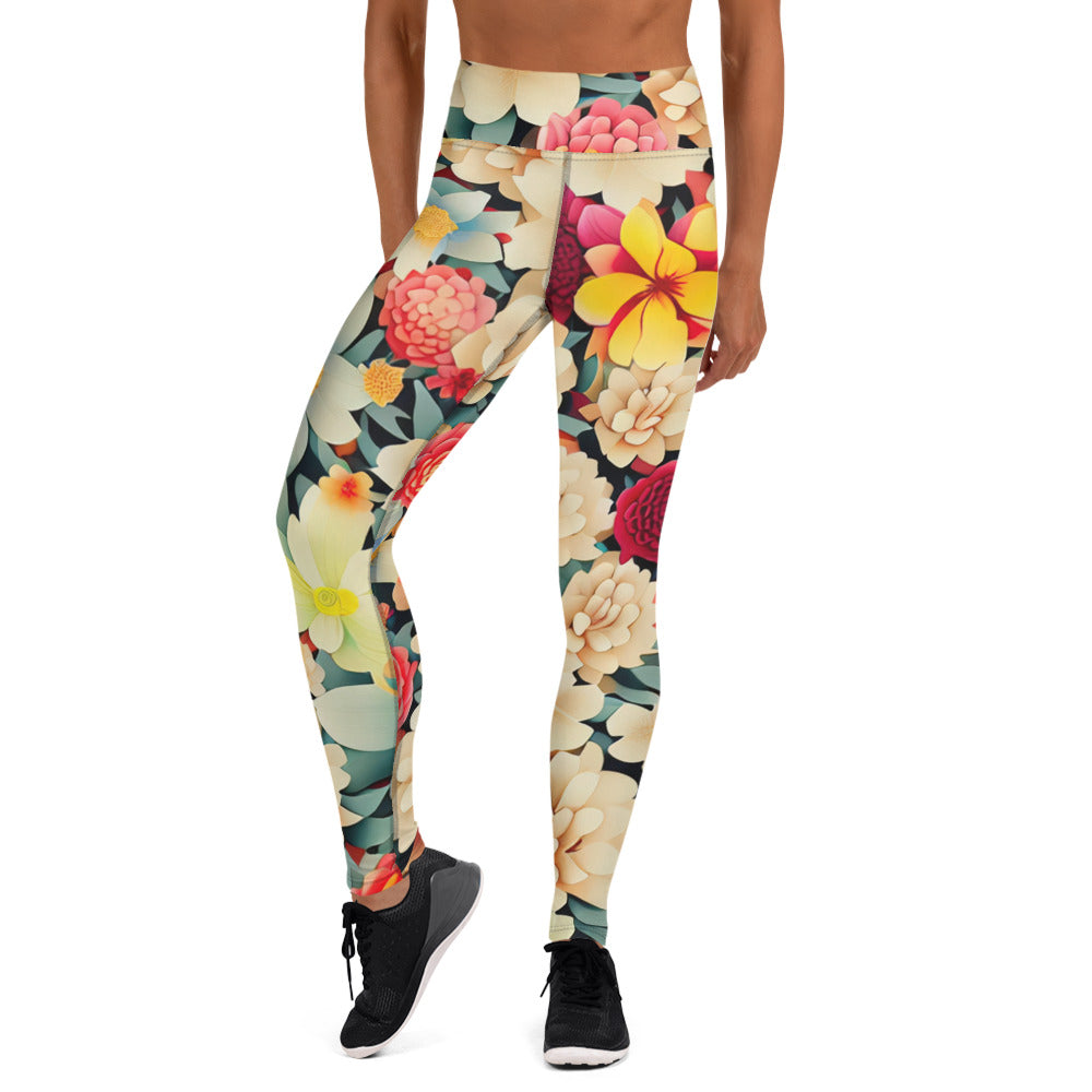 DMV 0260 Floral Yoga Leggings