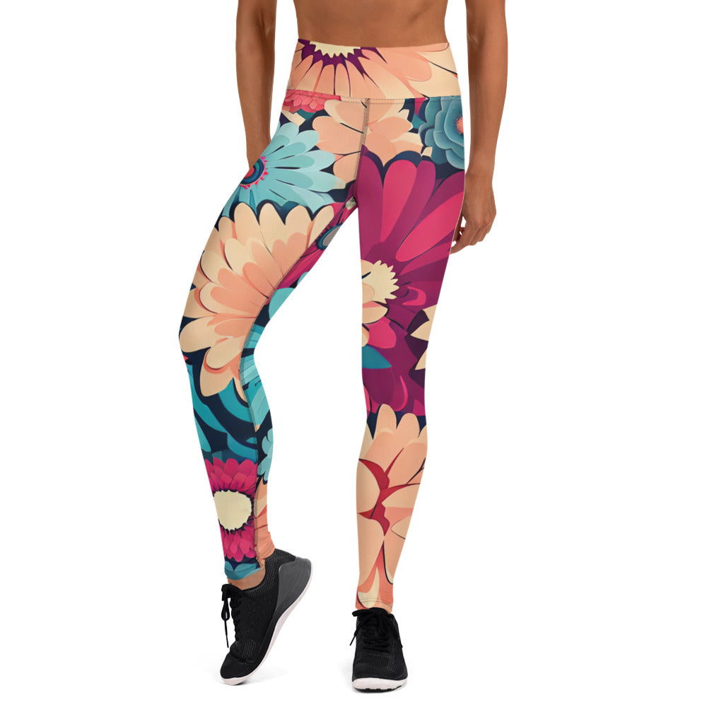 DMV 0293 Floral Yoga Leggings