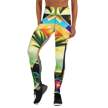 DMV 0258 Retro Art Yoga Leggings