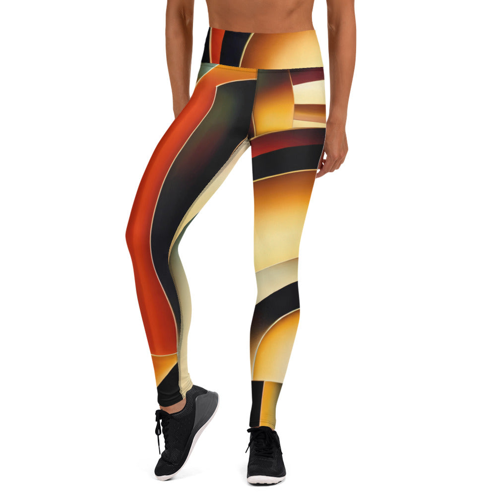 DMV 0261 Retro Art Yoga Leggings