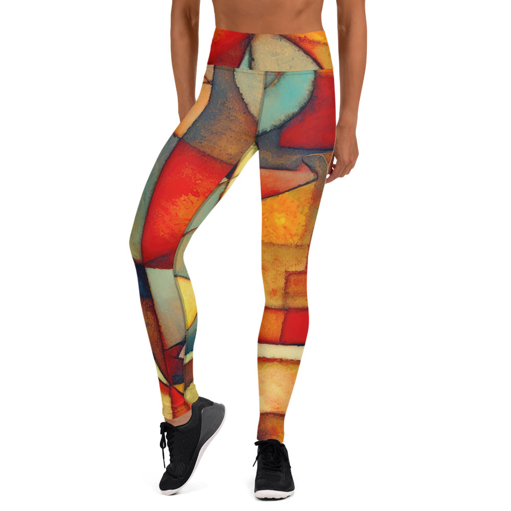 DMV 0298 Retro Art Yoga Leggings