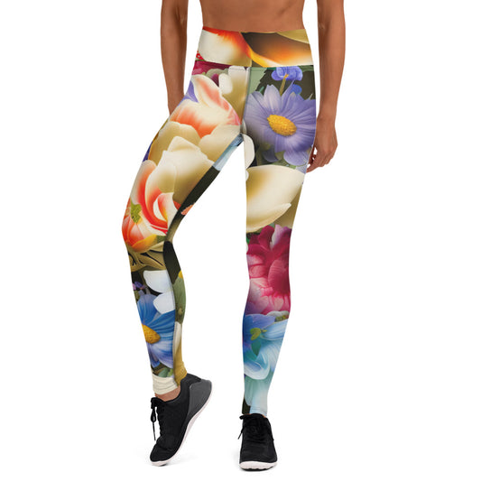 DMV 0268 Floral Yoga Leggings