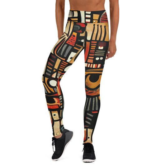 DMV 0505 Retro Art Yoga Leggings