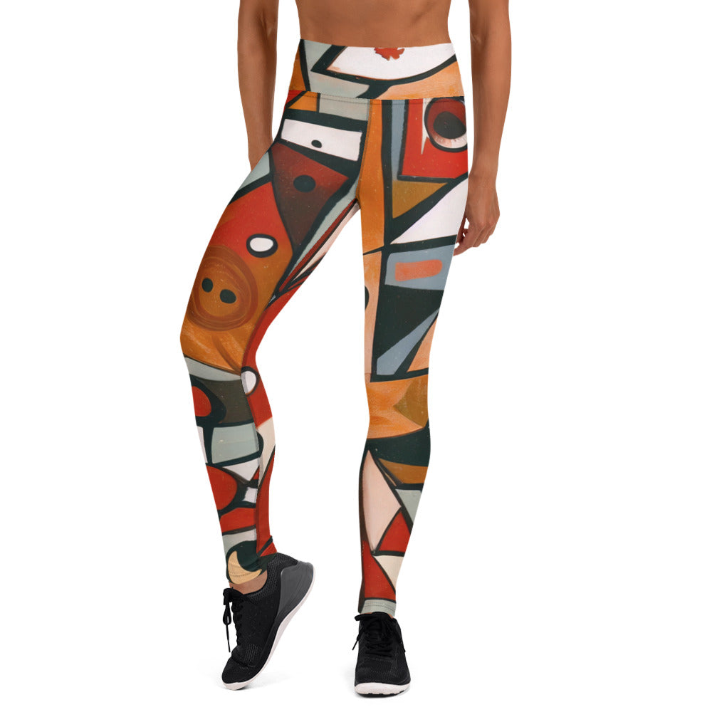 DMV 0522 Retro Art Yoga Leggings