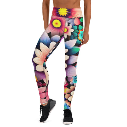 DMV 0515 Floral Yoga Leggings