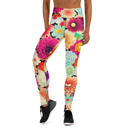 DMV 0424 Floral Yoga Leggings