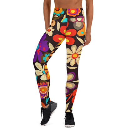 DMV 0316 Floral Yoga Leggings