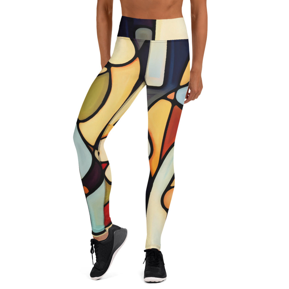 DMV 1270 Retro Art Yoga Leggings