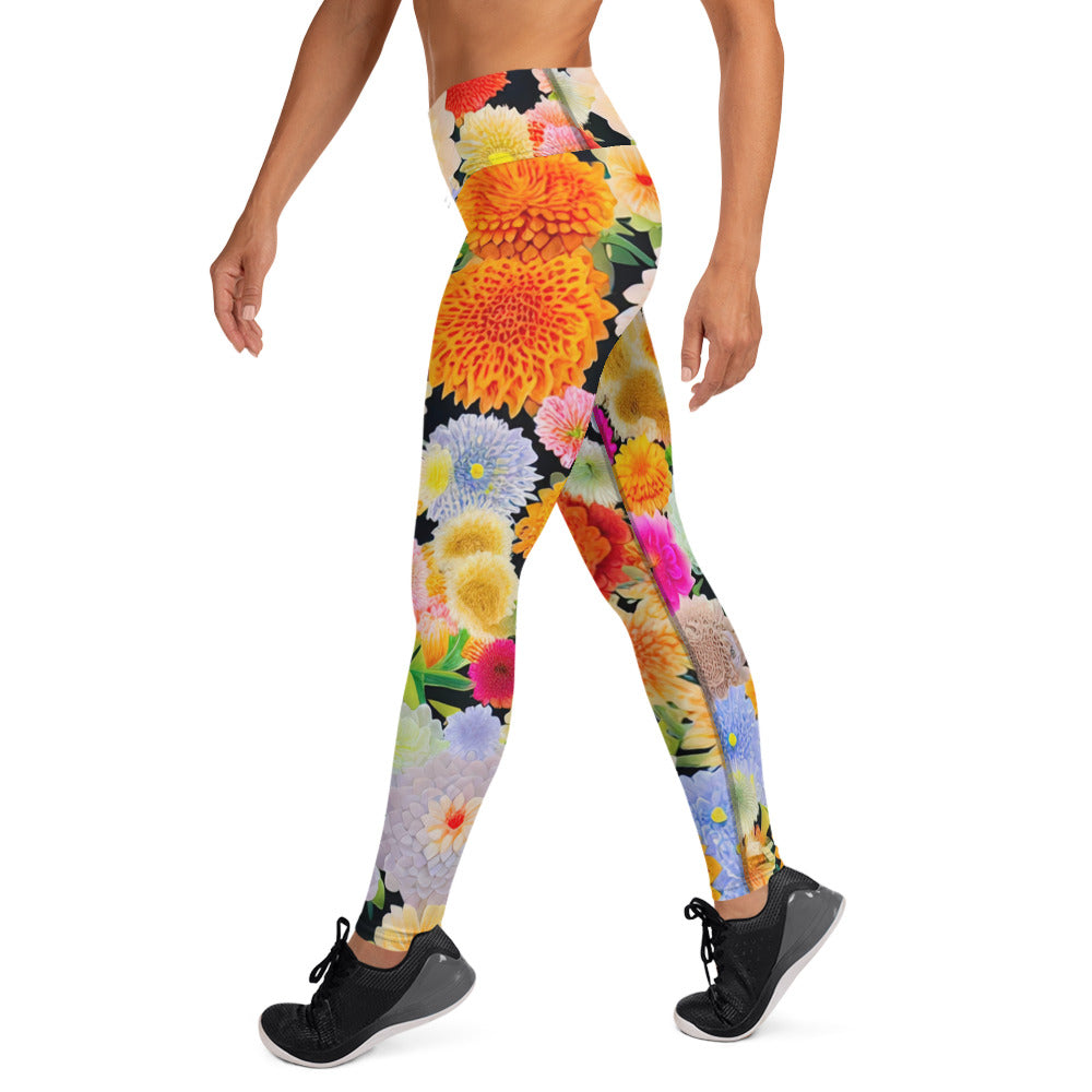 DMV 0004 Floral Yoga Leggings