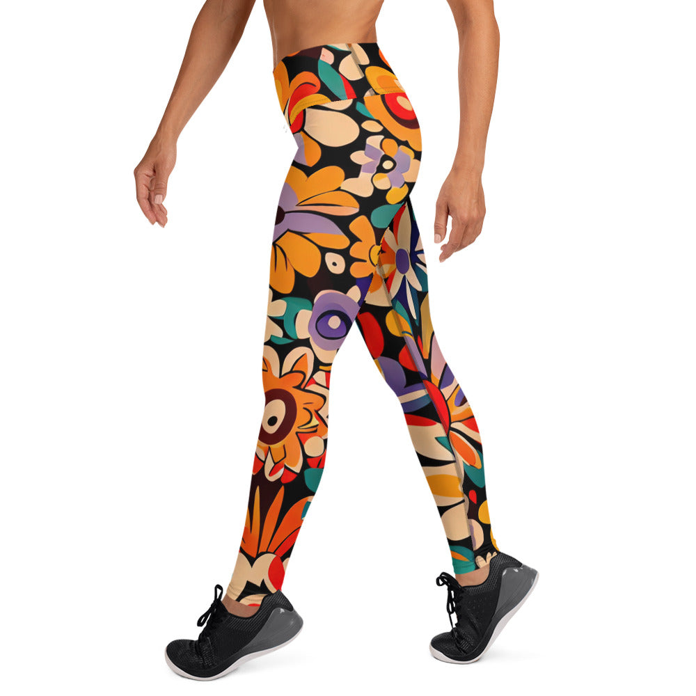 DMV 0029 Floral Yoga Leggings