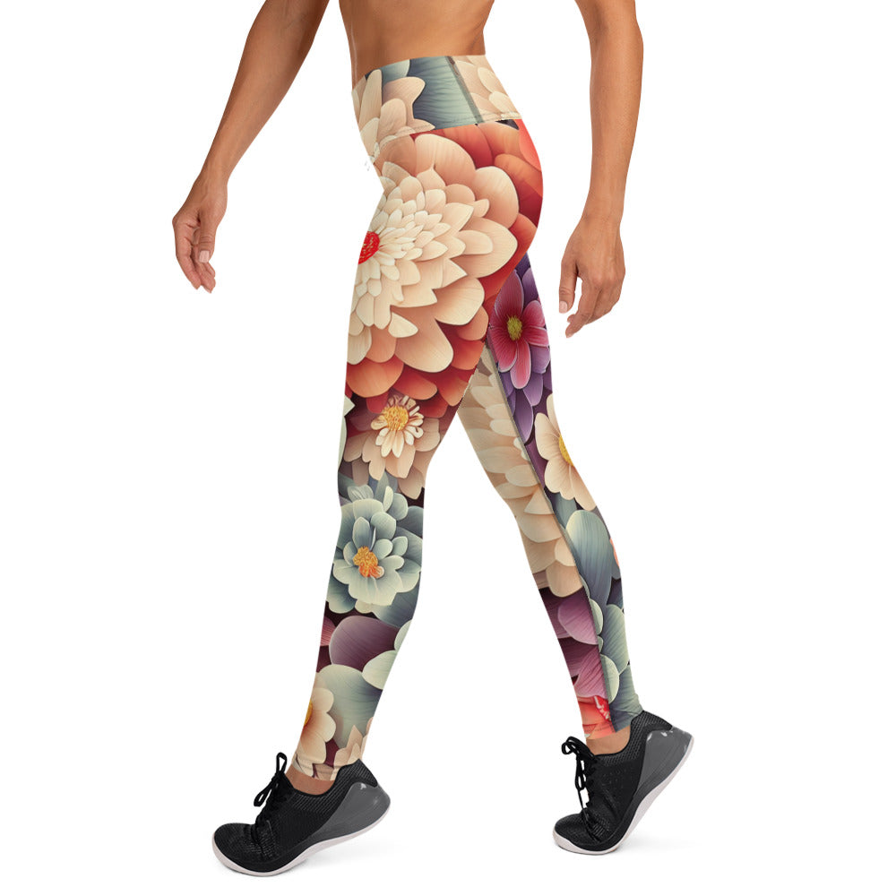 DMV 0031 Floral Yoga Leggings