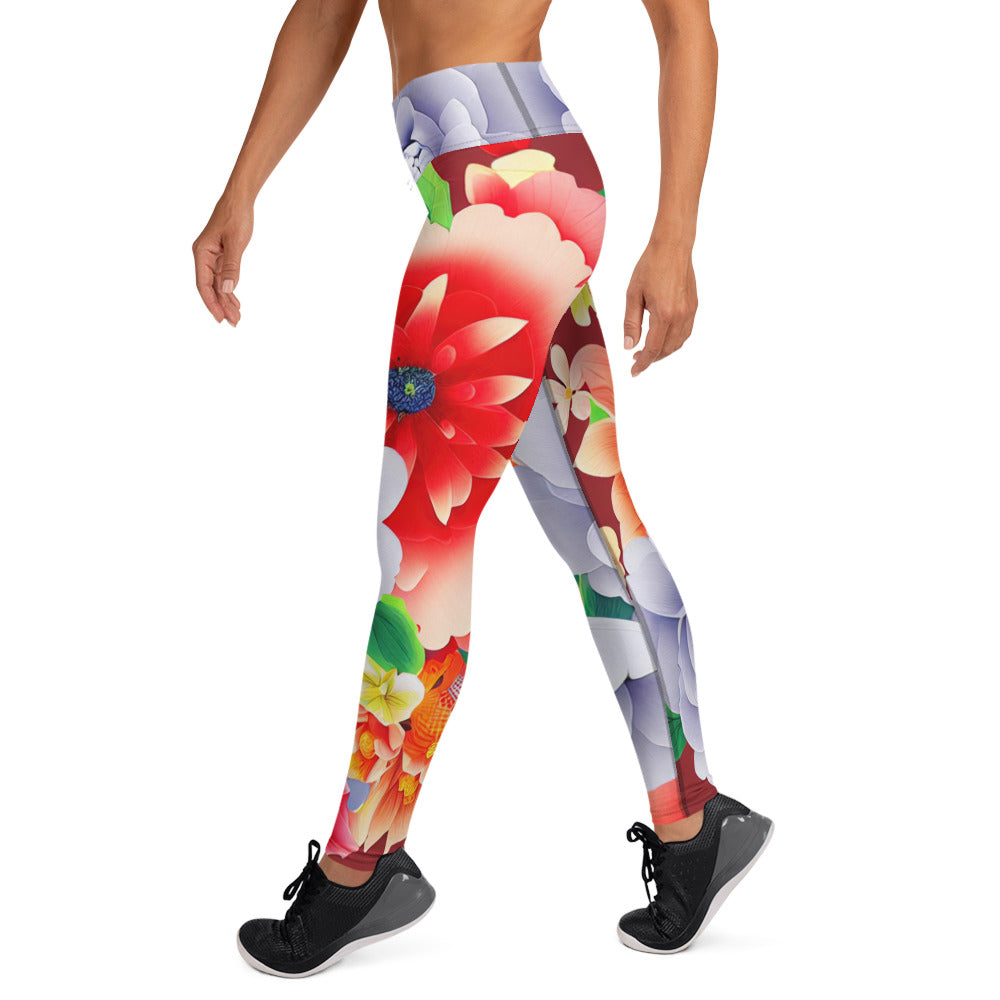 DMV 0035 Floral Yoga Leggings