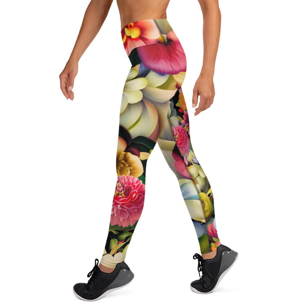 DMV 0088 Floral Yoga Leggings