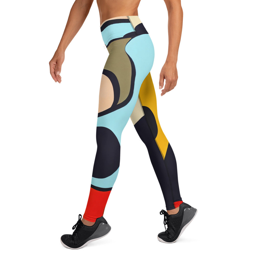 DMV 0130 Retro Art Yoga Leggings