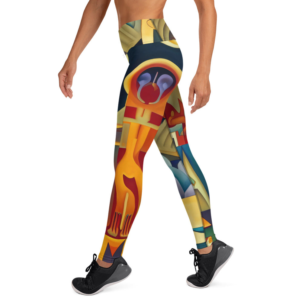 DMV 0237 Retro Art Yoga Leggings