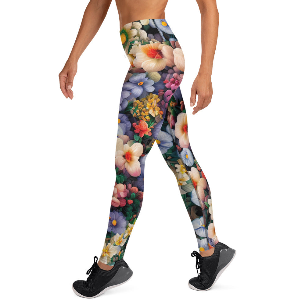 DMV 0114 Floral Yoga Leggings