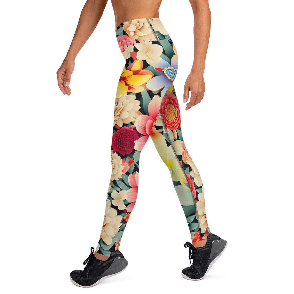 DMV 0260 Floral Yoga Leggings