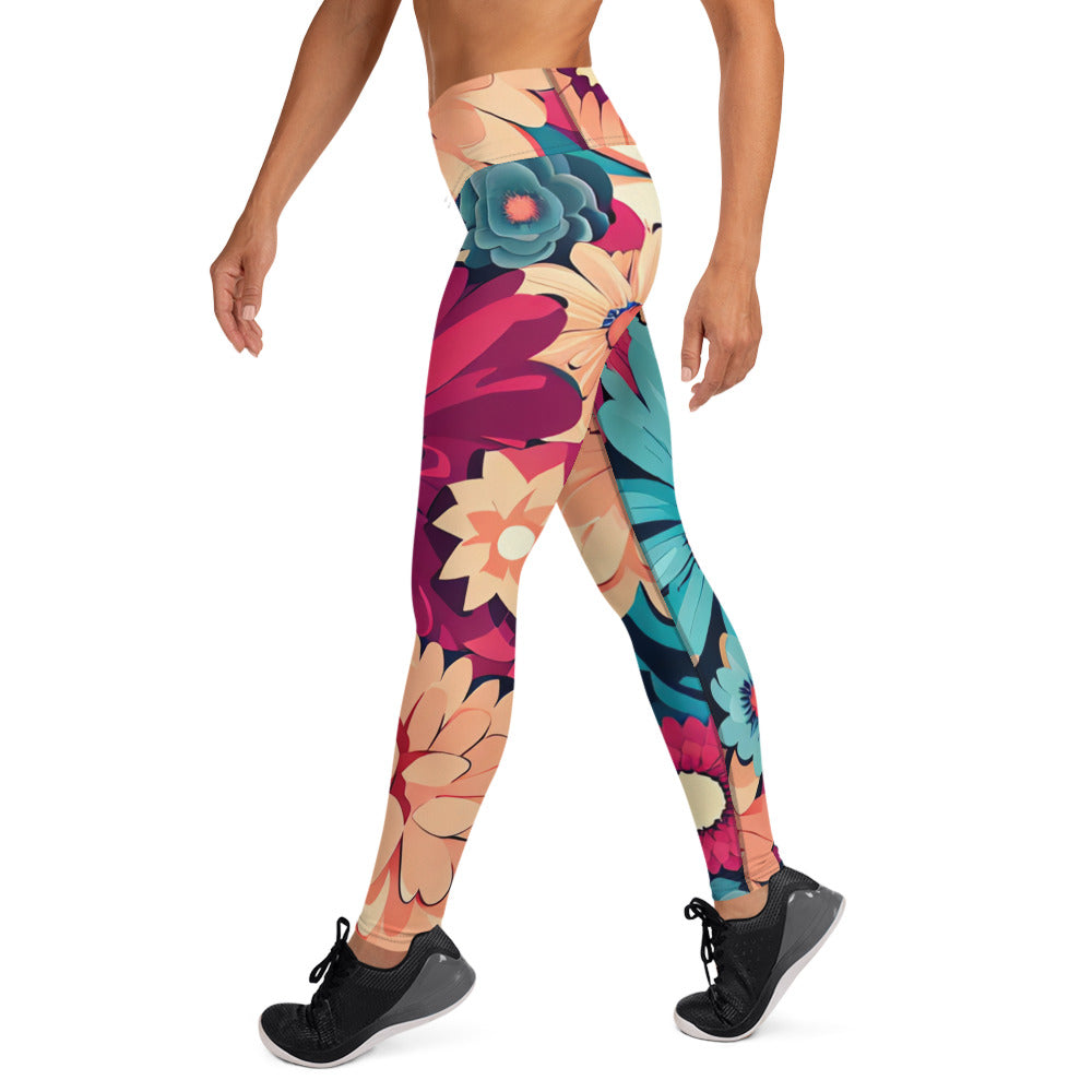 DMV 0293 Floral Yoga Leggings