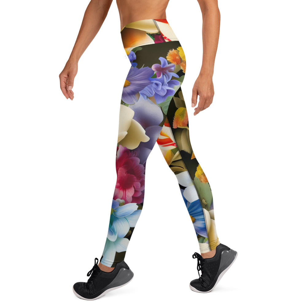 DMV 0268 Floral Yoga Leggings