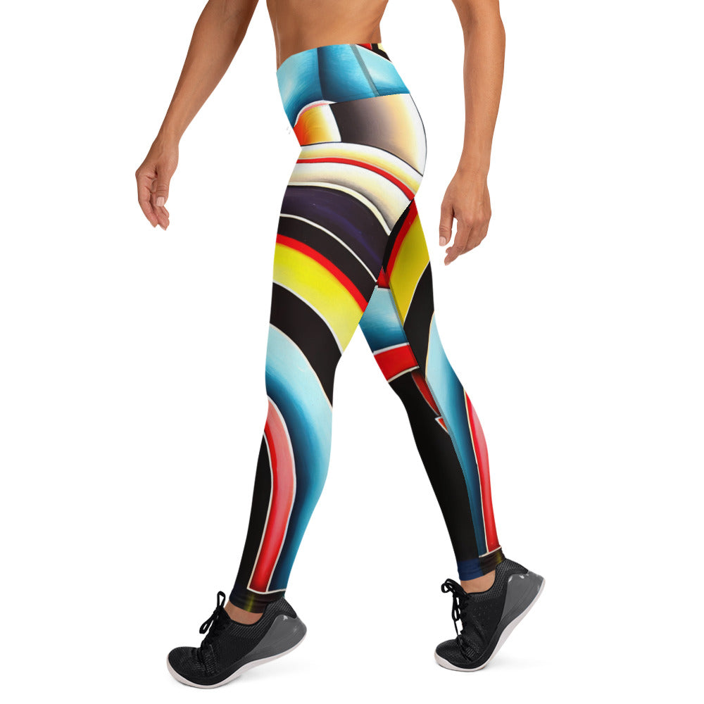 DMV 1735 Retro Art Yoga Leggings