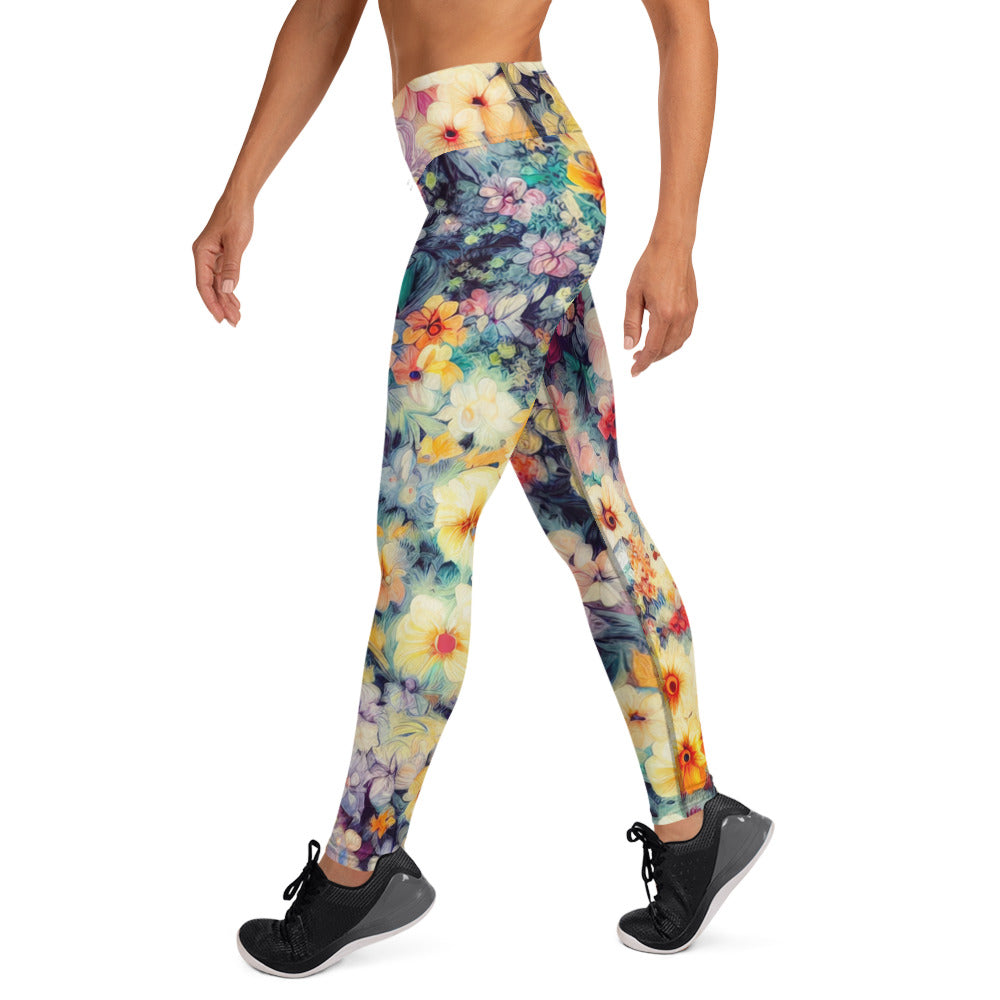 DMV 0513 Floral Yoga Leggings