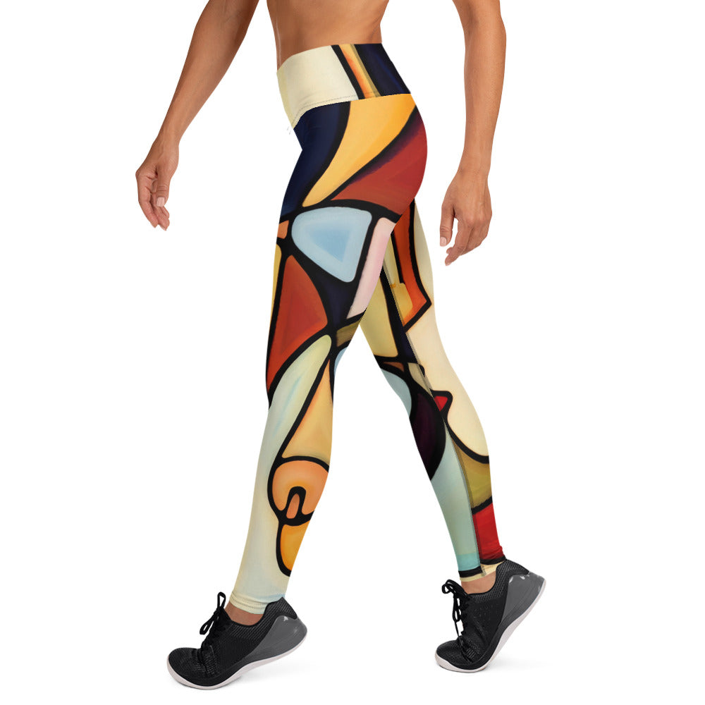 DMV 1270 Retro Art Yoga Leggings