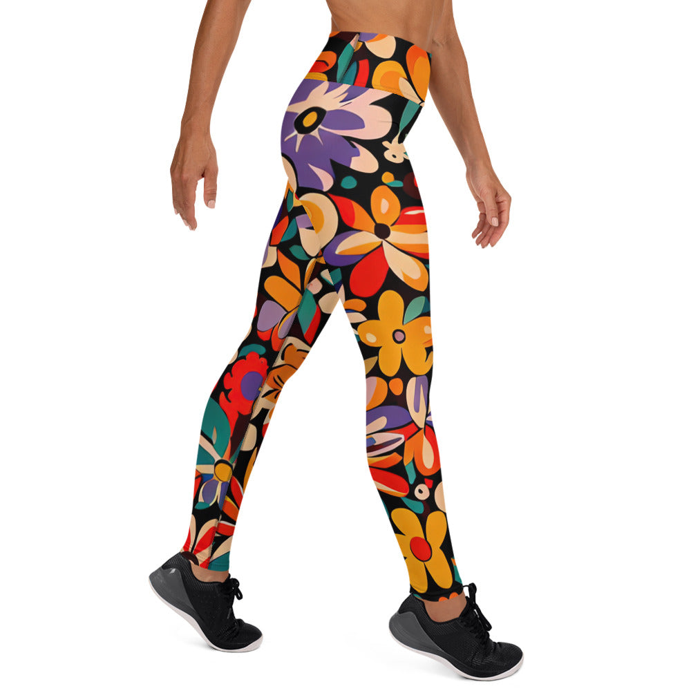 DMV 0029 Floral Yoga Leggings