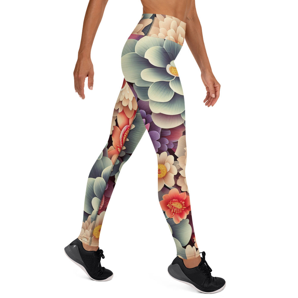 DMV 0031 Floral Yoga Leggings